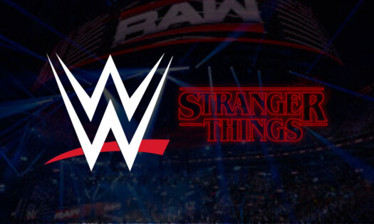 WWE logo and Stranger Things logo signify upcoming crossover episode