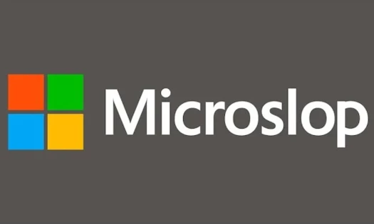 The text "Microslop" fashioned in the same way as the official Microsoft logo