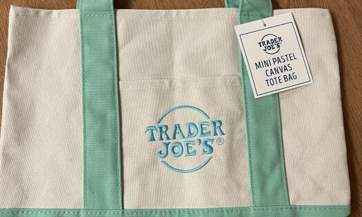 A photo of the popular Trader Joe's tote bag