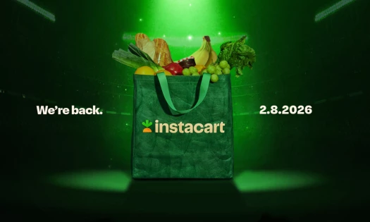 An Instacart shopping bag