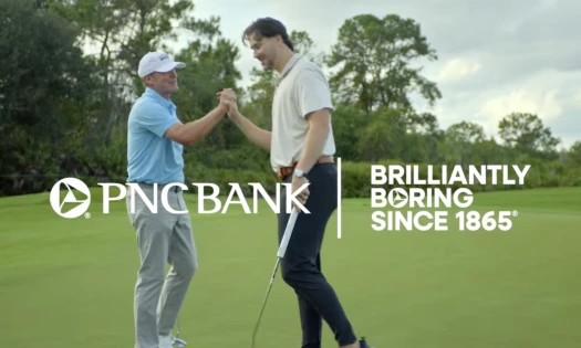 the brilliance of boring pnc bank campaign with golfers