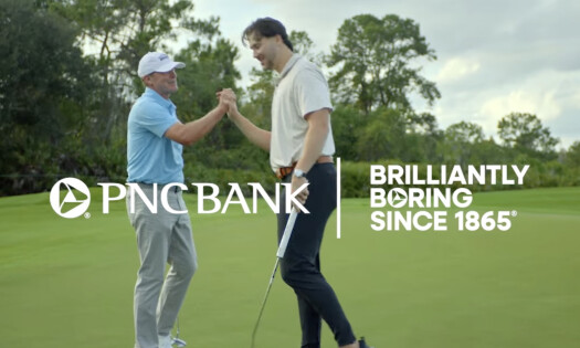 the brilliance of boring pnc bank campaign with golfers