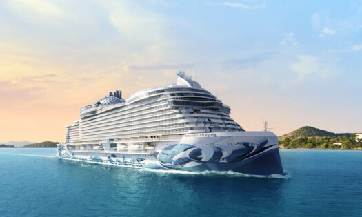 Norwegian Cruise Line ship in the sea