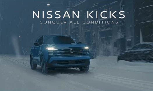 The Nissan KICKS braving through the snow