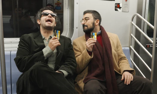 Two men in the subway