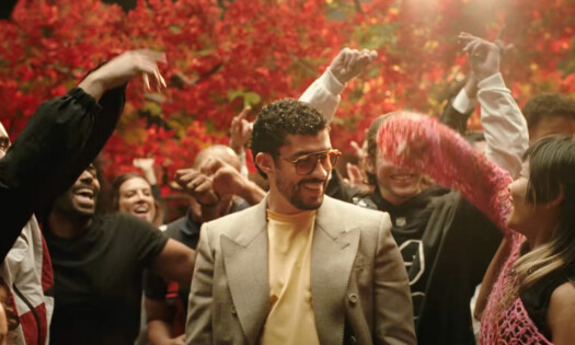 bad bunny in the middle of people dancing