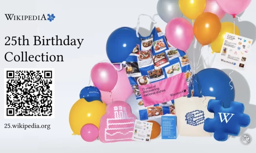Wikipedia's 25th Birthday Collection with QR code