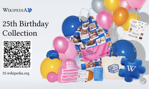 Wikipedia's 25th Birthday Collection with QR code