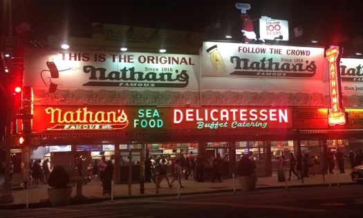Nathan's Famous signage