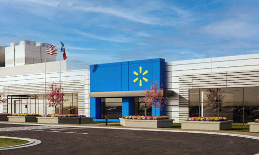 A photo showing a Walmart storefront