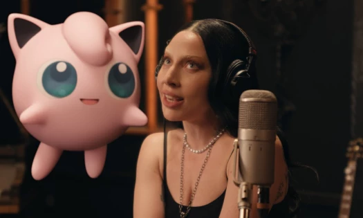 Lady Gaga in the studio with a Jigglypuff