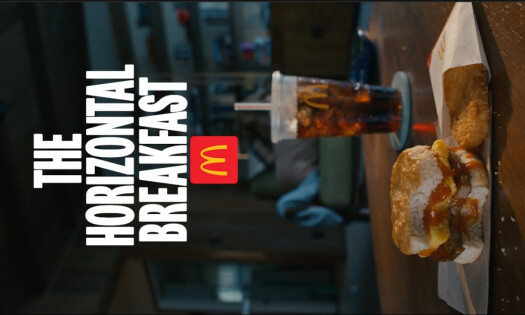 A burger pictured horizontally