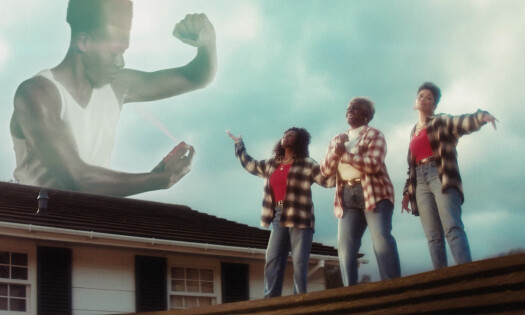 A young boy using Old Spice