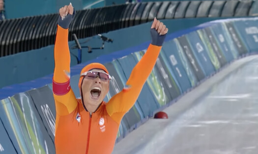 Dutch speed skater Jutta Leerdam pictured at the 2026 Winter Olympics