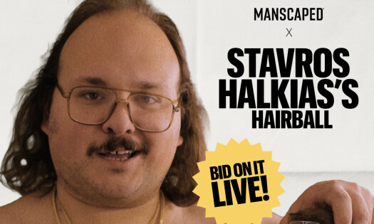 Stavros Halkias with his hairball