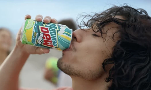 The Baja Blast and MLB logos side by side