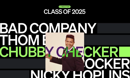 A screenshot of 2025's Rock & Roll Hall of Fame inductees on rockhall.com