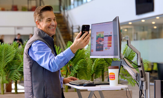 Burger King's president on the phone talking to a customer
