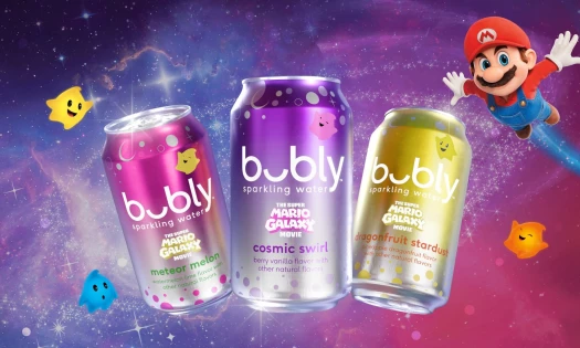 The new bubly cans co-branded with Super Mario Galaxy
