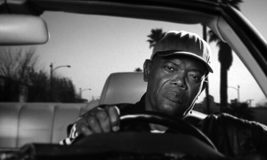 Samuel Jackson behind the wheel