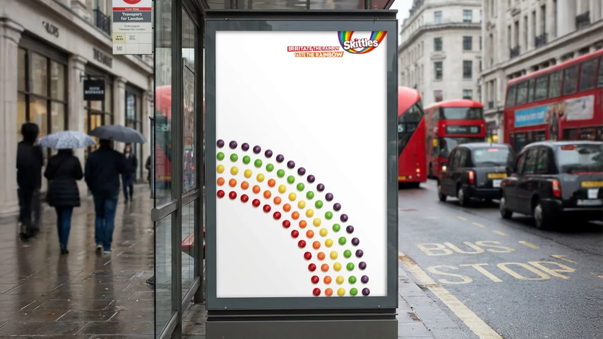 SKITTLES Grabs Attention With Flawed ‘Irritate the Rainbow’ OOH Ads