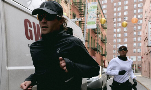 runners running in the new kith x on gear