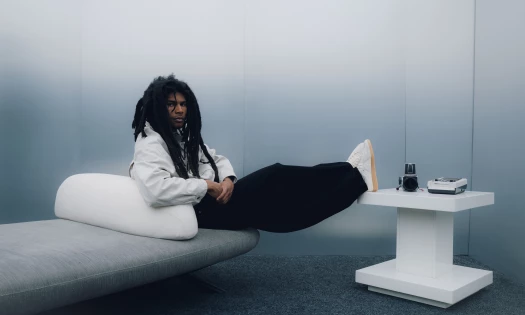 A model dons the new 'Do Not Duplicate' collection
