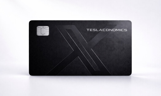 A photo depicting an X Money credit card, posted by Elon Musk on X