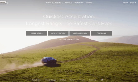 Tesla Technology Website Design