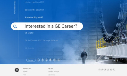 GE Technology Website Design