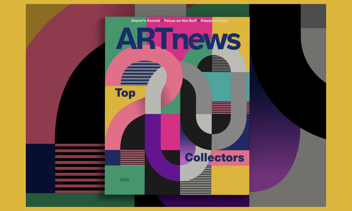 Magazine cover presents bold graphic 200 composition