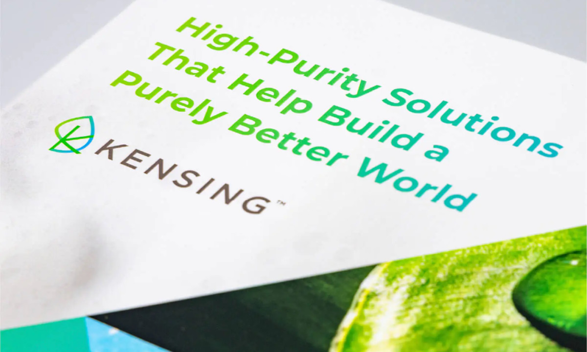 Bold geometric logo expresses scientific precision