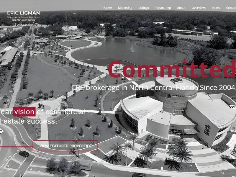 CRE Brokerage in North Central Florida Website Design by Calico Marketing