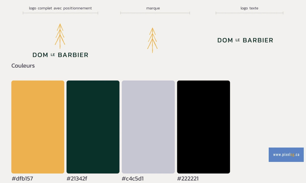 Color palette defines contrast, warmth, and modern brand personality