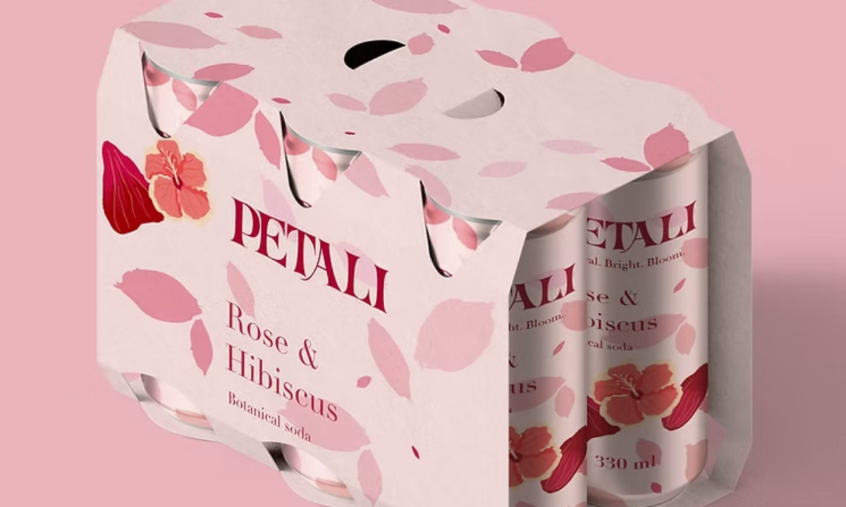Multipack packaging showcases cohesive branding and botanical patterns