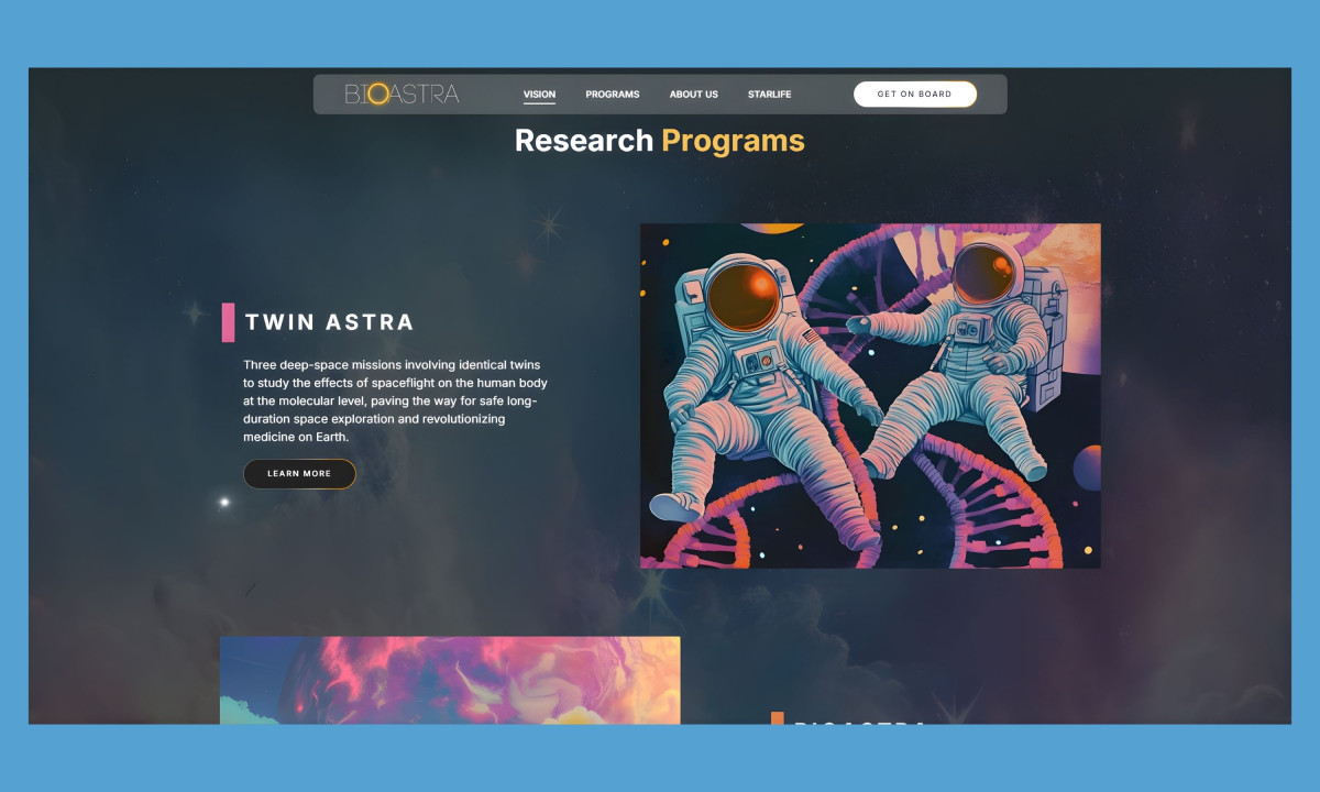 Research section highlights innovation through modular storytelling and illustration