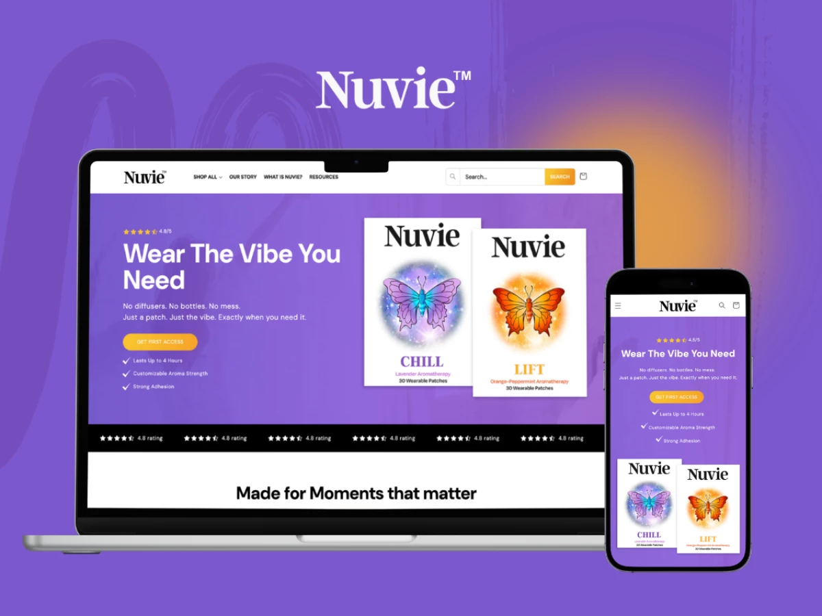 Nuvie Website Design