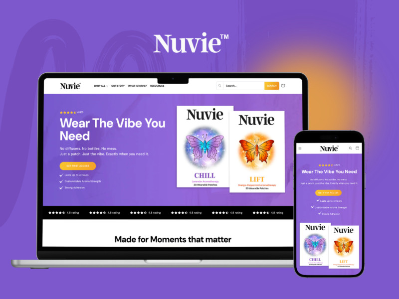 Nuvie Website Design