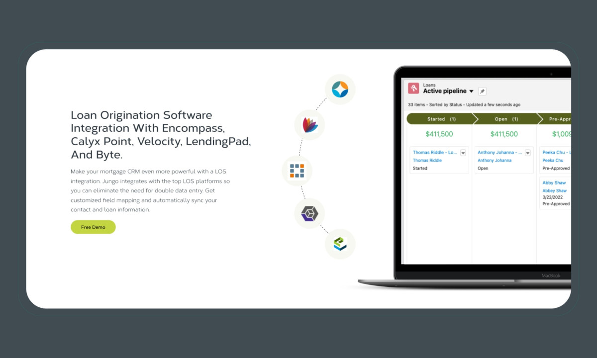 Integration section explains LOS connectivity through structured content and icons