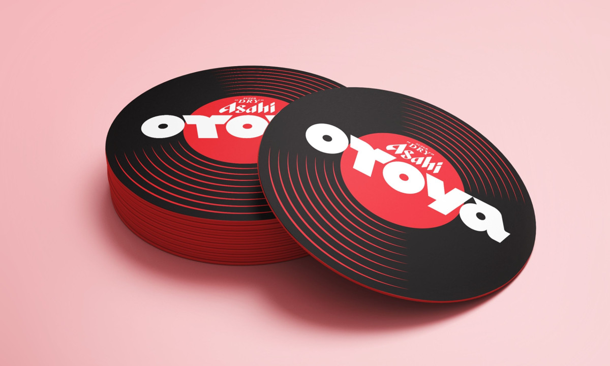 Vinyl-inspired graphics extend branding across physical touchpoints