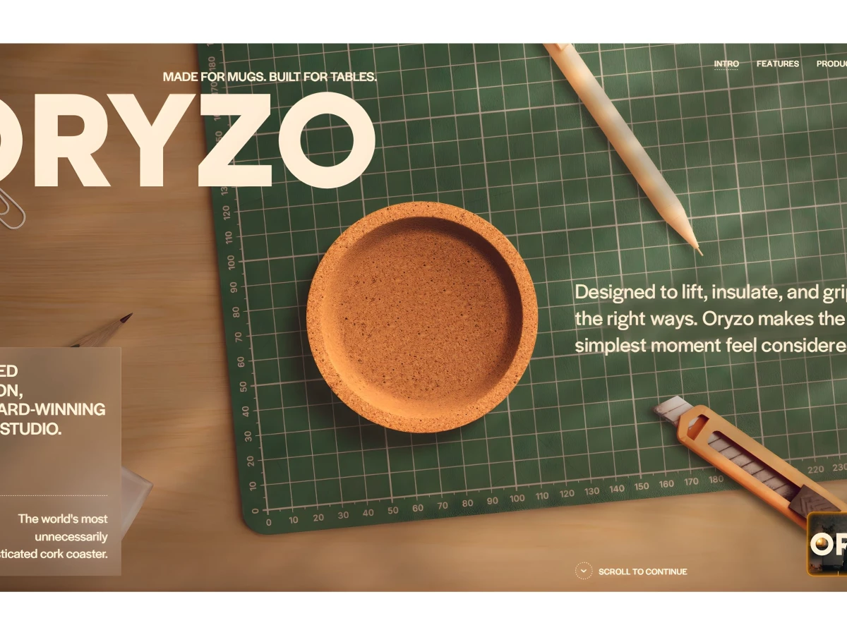 Oryzo Website Design by Lusion