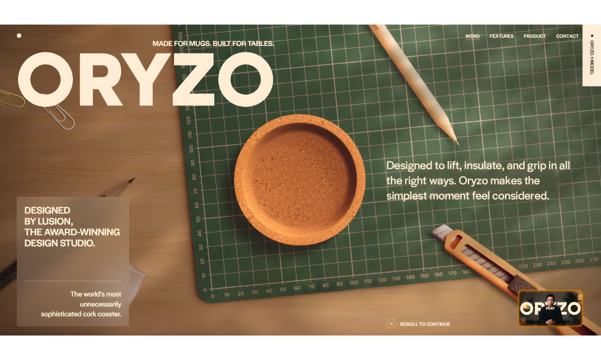 Oryzo Website Design by Lusion