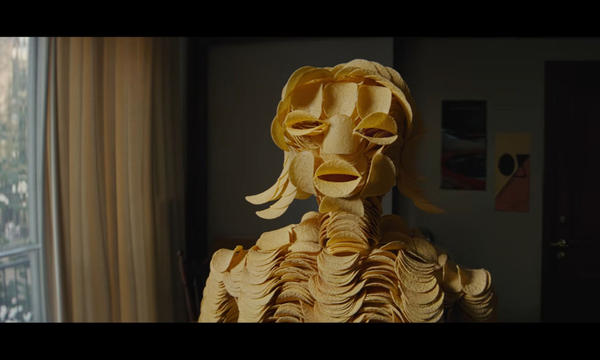 Cinematic scenes contrast realism with exaggerated comedy