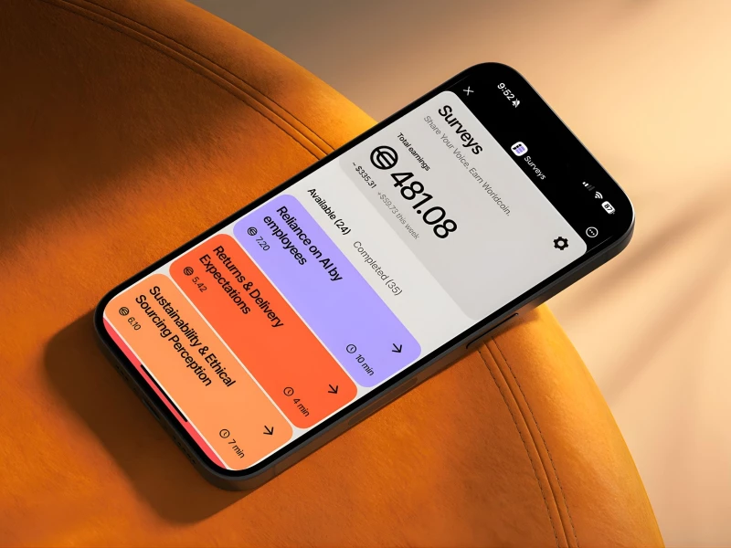 Surveys App Design by Microfeller