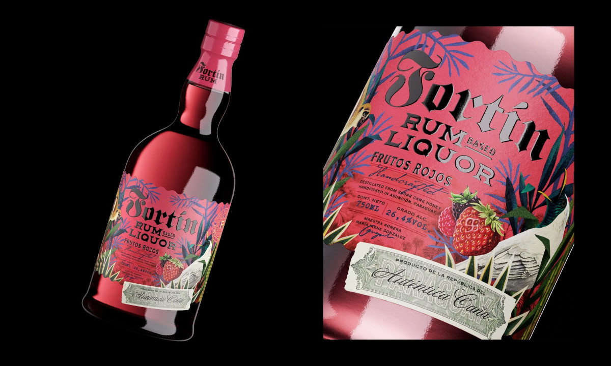 Typography hierarchy emphasizes bold central branding