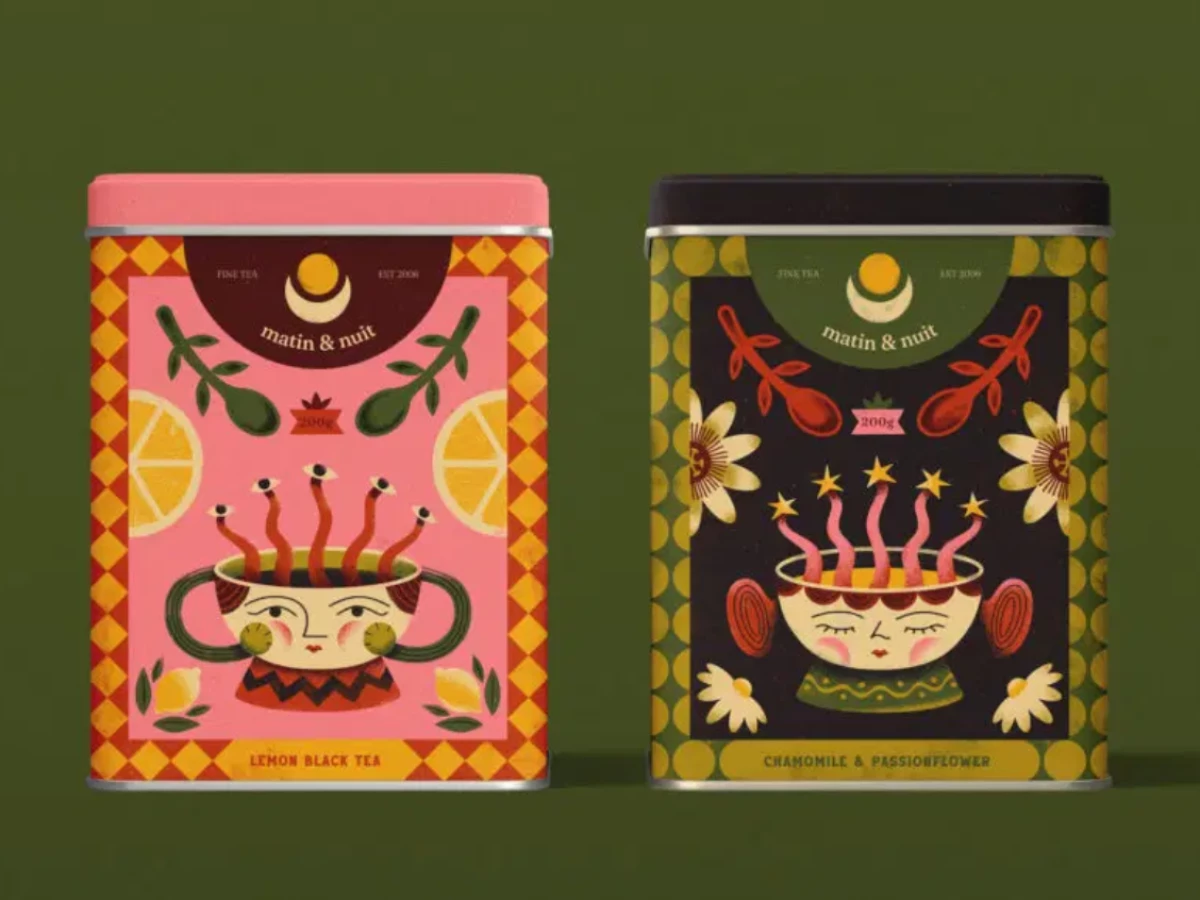 Matin & Nuit packaging design by Andreea Moise.