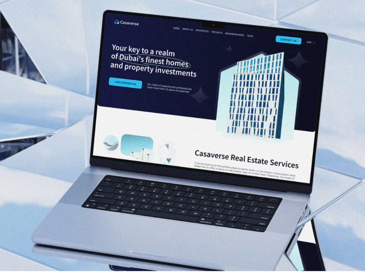 Casaverse website design by Whales Design.