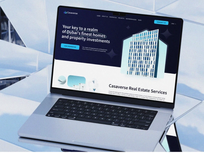 Casaverse website design by Whales Design.