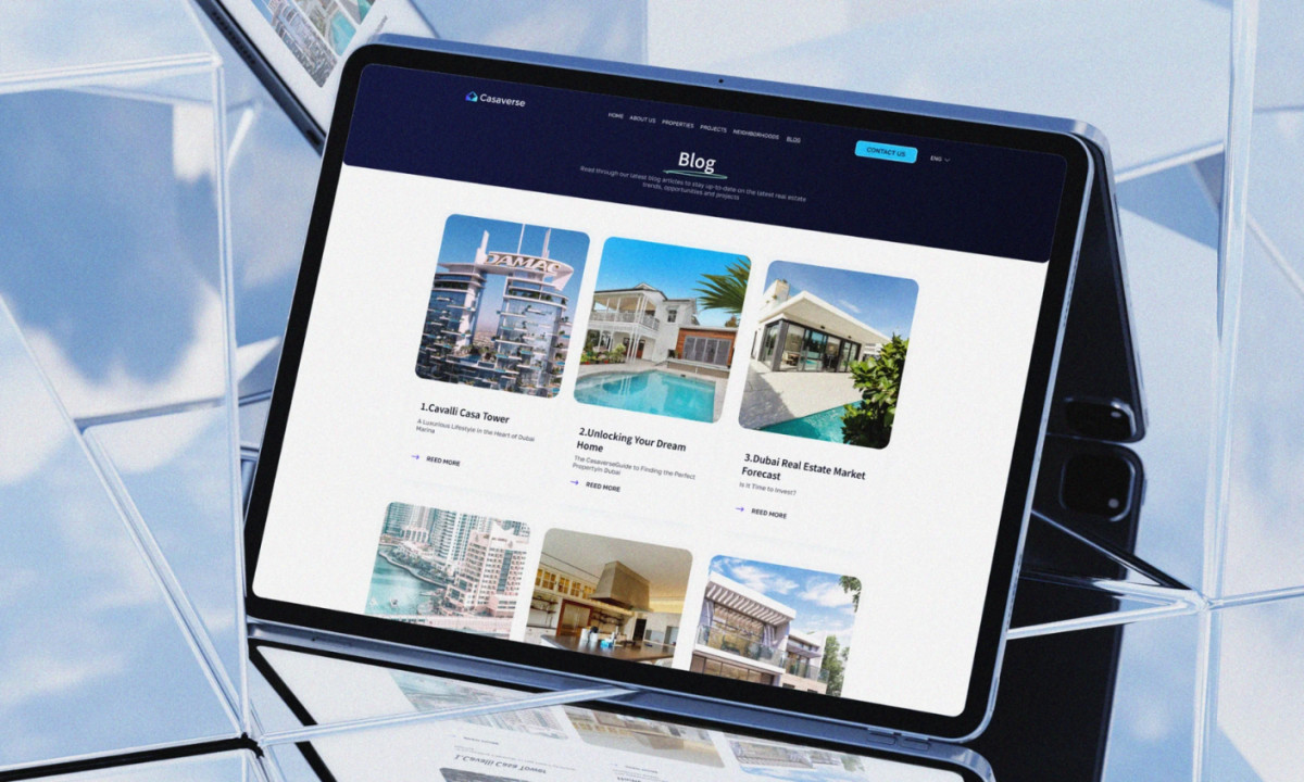 Casaverse website design by Whales Design.