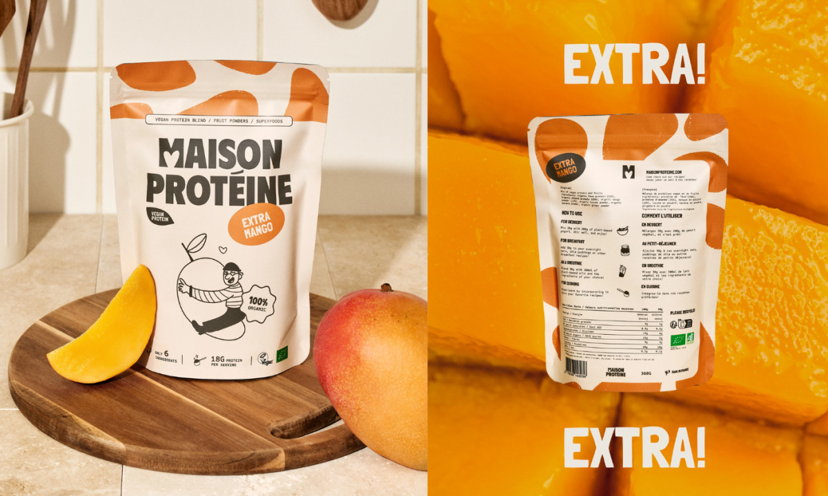 Maison Protéine packaging design by Bolden Branding.